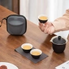Bộ Trà STATIONWA Kung Fu - Dụng Cụ Du Lịch, Ấm Gốm Mini Di Động Ngoài Trời, Giá ưu đãi 167.310₫ 9