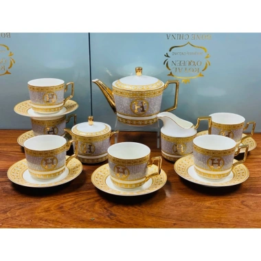 Bộ trà sứ sương cao cấp phong cách châu Âu sang trọng Giá ưu đãi 2.8 triệu 6