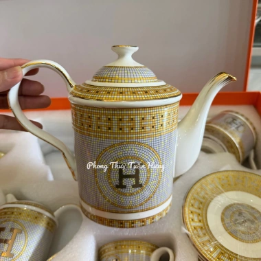 Bộ trà sứ sương cao cấp phong cách châu Âu sang trọng Giá ưu đãi 2.8 triệu 9