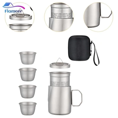 Bộ Trà Titan Làm Ấm Nhanh, Đa Năng Cho Du Lịch, Văn Phòng và Nhà – 413.600đ 3