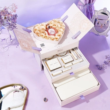 Bộ trang điểm 4 tầng 12 món và gương nội địa Trung, kèm túi đựng - Quà tặng 20/10, sinh nhật, Noel, giảm còn 1,300,000₫