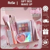 Bộ Trang Điểm Cá Nhân 5 Món - Cọ 6 Cây, Phấn Mắt 9 Ô, Má Hồng, Son Lì Chống Nước, Mascara Dài Dày - 338.000 VND