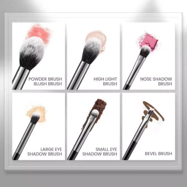 Bộ trang điểm FOCALLURE 7: 6 cọ chuyên nghiệp & Bảng phấn mắt sắc tố cao lâu trôi – giá 352.000₫
