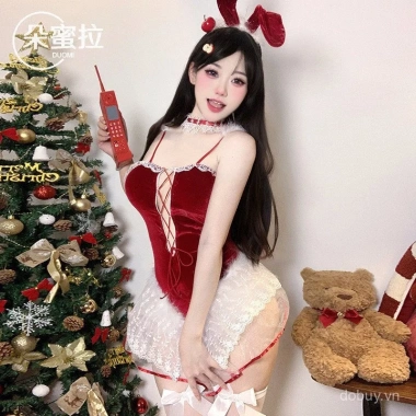 Bộ Trang Phục Bunny Girl Giáng Sinh – Hỏng Lưng Nhung, Váy Ngủ Gợi Cảm 638k 4