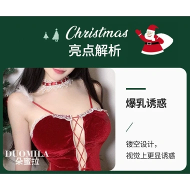 Bộ Trang Phục Bunny Girl Giáng Sinh – Hỏng Lưng Nhung, Váy Ngủ Gợi Cảm 638k 6