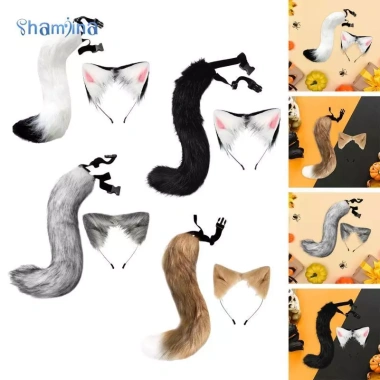 Bộ trang phục Cosplay tai và đuôi mèo Fox - Thời trang biểu diễn bữa tiệc giá ưu đãi