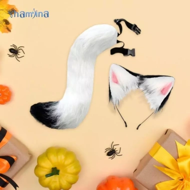 Bộ trang phục Cosplay tai và đuôi mèo Fox - Thời trang biểu diễn bữa tiệc giá ưu đãi