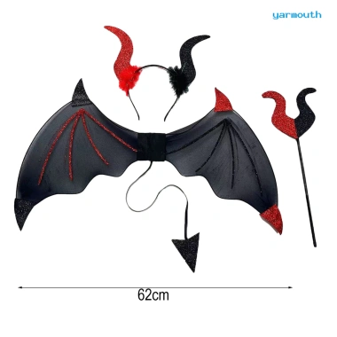 Bộ Trang Phục Halloween Đôi Cánh Quỷ và Bảng Đầu Trident Fork - Đồ Hóa Trang Độc Đáo, Giá Ưu Đãi 215.964