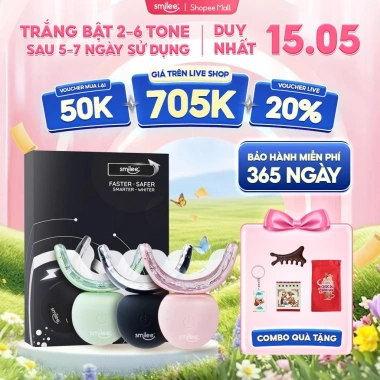 Bộ trắng răng Smilee Extra 2-6 tone tại nhà, kèm 3 bút gel LIS - Giá chỉ 950.000đ