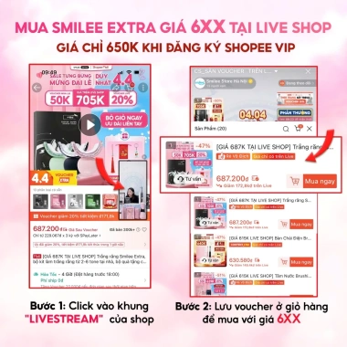 Bộ trắng răng Smilee Extra 2-6 tone tại nhà, kèm 3 bút gel LIS - Giá chỉ 950.000đ 2 Bộ trắng răng Smilee Extra 2-6 tone tại nhà, kèm 3 bút gel LIS - Giá chỉ 950.000đ 2