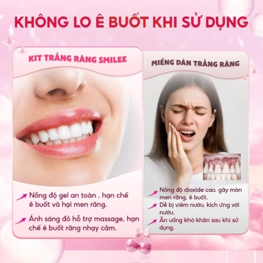 Bộ trắng răng Smilee Extra 2-6 tone tại nhà, kèm 3 bút gel LIS - Giá chỉ 950.000đ 6 Bộ trắng răng Smilee Extra 2-6 tone tại nhà, kèm 3 bút gel LIS - Giá chỉ 950.000đ 6
