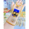 Bộ trang sức 4 món dây chuyền kết mắt trái tim cam - đá xanh đỏ trắng cho nữ 176k 2