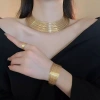 Bộ Trang Sức Boho Kim Loại Cao Cấp - Vòng Cổ, Vòng Tay, Bông Tai, Nhẫn - Giá 95.551₫ 3