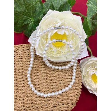 Bộ trang sức chụp ảnh gồm vòng cổ, vòng tay, cài tóc, bông tai ngọc trai - Giá chỉ 25.000đ tại SÍN STORE 2