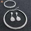 Bộ Trang Sức Cưới Phụ Nữ Kim Cương Giả Pha Lê Choker + Bông Tai + Vòng Tay - Giá Ưu Đãi 82.610₫ 2