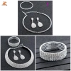 Bộ Trang Sức Cưới Phụ Nữ Kim Cương Giả Pha Lê Choker + Bông Tai + Vòng Tay - Giá Ưu Đãi 82.610₫ 4