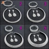 Bộ Trang Sức Cưới Phụ Nữ Kim Cương Giả Pha Lê Choker + Bông Tai + Vòng Tay - Giá Ưu Đãi 82.610₫ 8