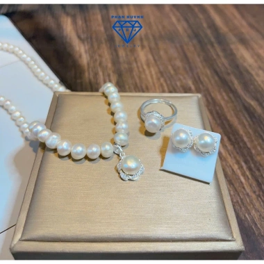 Bộ trang sức hạt trai nuôi nước ngọt 7li 8li - PHAN HUYNH - Chất lượng cao, giá chỉ 924.600đ 9