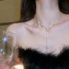 Bộ trang sức kim cương giọt nước zircon vòng cổ và tua rua thời trang nữ giảm 18%