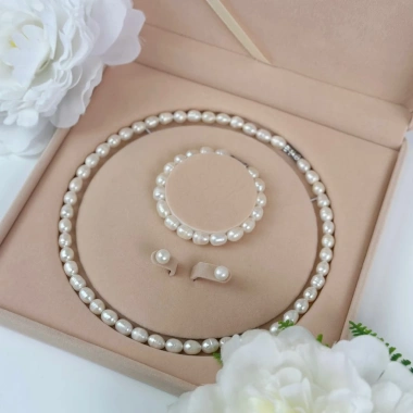 Bộ Trang Sức Ngọc Trai Nước Ngọt - Quà Tặng Bà Mẹ, Vợ, Người Yêu, Giấy Kiểm Định, 269k
