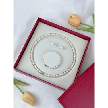 Bộ Trang Sức Ngọc Trai Nước Ngọt - Quà Tặng Bà Mẹ, Vợ, Người Yêu, Giấy Kiểm Định, 269k