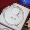 Bộ trang sức ngọc trai tự nhiên - Mặt nơ đính hạt ngọc, 8/3 tặng mẹ, tặng bà, chỉ 1.761.000đ 3