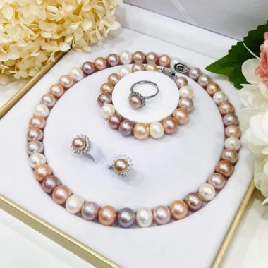 Bộ Trang Sức Ngọc Trai Tứ Quý 11-12ly Bạc 925 NT36 - Ngọc Trai Trường Thịnh, 3.9 Triệu