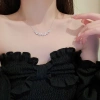 Bộ Trang Sức Nữ Dây Chuyền Hình V Giọt Nước và Vòng Tay Bông Lúa Đính Đá CZ Thanh Lịch 7