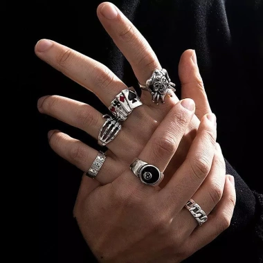 Bộ Trang Sứcpunk Joker Gothic cho Nam - Phụ kiện Poker độc đáo, quà tặng sáng tạo, giá ưu đãi 45.540₫ 8