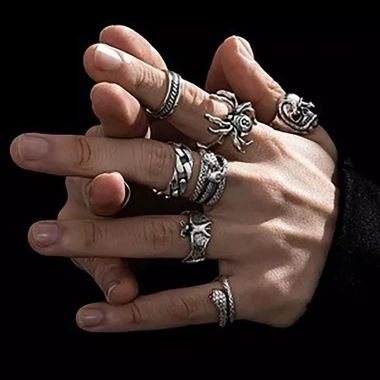 Bộ Trang Sứcpunk Joker Gothic cho Nam - Phụ kiện Poker độc đáo, quà tặng sáng tạo, giá ưu đãi 45.540₫ 9