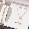 Bộ trang trí cô dâu kim cương giả: vòng cổ, bông tai, vòng tay, nhẫn lấp lánh - quà mẹ giảm 20% 5