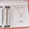 Bộ trang trí cô dâu kim cương giả: vòng cổ, bông tai, vòng tay, nhẫn lấp lánh - quà mẹ giảm 20% 6