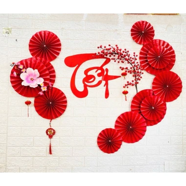 Bộ trang trí Tết 2.025 miễn phí ship - Tết sung vầy, tràn yêu thương, giá ưu đãi 145.015₫