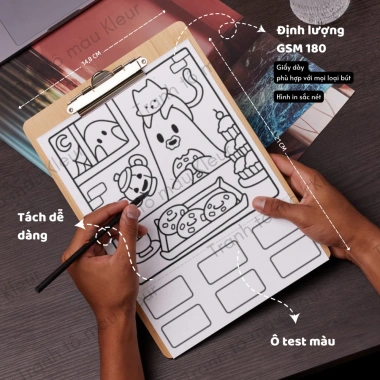 Bộ Tranh Tô Màu Little Spooky Coco Wyo - Giấy Dày 120/180gsm, Thư Giãn, Chữa Lành, Phù Hợp Mọi Loại Bút, Giá Đãi 30.625 2