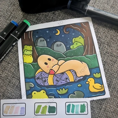 Bộ Tranh Tô Màu Little Spooky Coco Wyo - Giấy Dày 120/180gsm, Thư Giãn, Chữa Lành, Phù Hợp Mọi Loại Bút, Giá Đãi 30.625 3