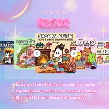 Bộ Tranh Tô Màu Little Spooky Coco Wyo - Giấy Dày 120/180gsm, Thư Giãn, Chữa Lành, Phù Hợp Mọi Loại Bút, Giá Đãi 30.625 4