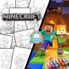 Bộ tranh tô màu Minecraft cho bé 15/25/50 tờ, giấy A6‑A5‑A4 80gsm, giảm 23% còn 12.000₫