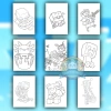 Bộ tranh tô màu Minecraft cho bé 15/25/50 tờ, giấy A6‑A5‑A4 80gsm, giảm 23% còn 12.000₫ 5