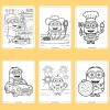 Bộ tranh tô màu Minion 50/25/10 tờ A4 A5 dày 160gsm MN966D - Giá 22.800 VND 2