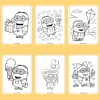 Bộ tranh tô màu Minion 50/25/10 tờ A4 A5 dày 160gsm MN966D - Giá 22.800 VND 3