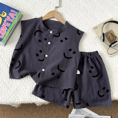 Bộ trẻ em mùa hè 2 món áo không tay và quần short cotton Hàn Quốc - Giá ưu đãi 118k 2 Bộ trẻ em mùa hè 2 món áo không tay và quần short cotton Hàn Quốc - Giá ưu đãi 118k 2