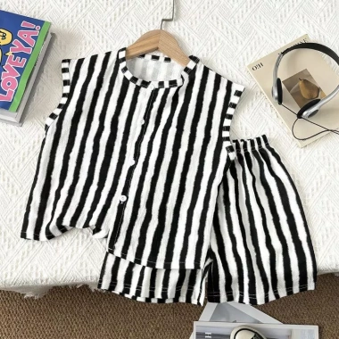 Bộ trẻ em mùa hè 2 món áo không tay và quần short cotton Hàn Quốc - Giá ưu đãi 118k 4 Bộ trẻ em mùa hè 2 món áo không tay và quần short cotton Hàn Quốc - Giá ưu đãi 118k 4