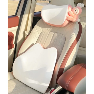 Bộ tụa lưng & cổ cao su non cao cấp êm ái, chống mỏi lưng cổ, vai gáy cho ghế ô tô, văn phòng - 152.000₫