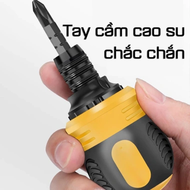 Bộ Tua Vít Béo Trợ Lực Đảo Chiều Đa Năng 12 Đầu, Nam Châm Thép CR-V, Điều Chỉnh Kích Thước - Giá 24.000 VND 4