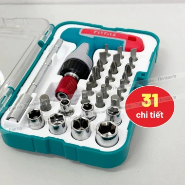 Bộ tua vít đa năng Total 31-55 chi tiết thép CRV, cầm tay đảo chiều, 128.700₫ 2 Bộ tua vít đa năng Total 31-55 chi tiết thép CRV, cầm tay đảo chiều, 128.700₫ 2