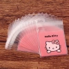 Bộ túi kiếng tự dính 7x7cm Kitty hồng 10/20/50 chiếc - Đựng bánh kẹo, thun cột tóc, quà tặng nhỏ xinh, giảm còn 25k 3