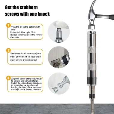 Bộ tuốc nơ vít SEIZ6O 6 in1 - Tua vít tác động 1/4 inch, extractor, bit rút gỉ, 248.600đ