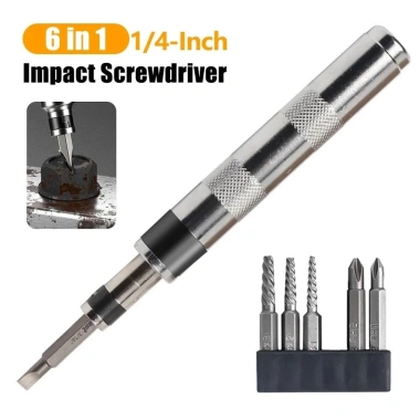 Bộ tuốc nơ vít SEIZ6O 6 in1 - Tua vít tác động 1/4 inch, extractor, bit rút gỉ, 248.600đ 5 Bộ tuốc nơ vít SEIZ6O 6 in1 - Tua vít tác động 1/4 inch, extractor, bit rút gỉ, 248.600đ 5
