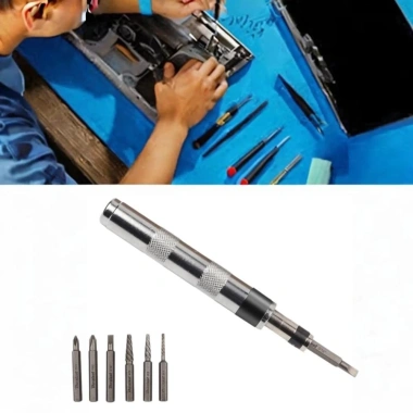 Bộ tuốc nơ vít SEIZ6O 6 in1 - Tua vít tác động 1/4 inch, extractor, bit rút gỉ, 248.600đ
