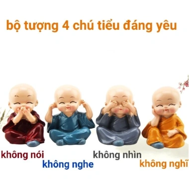 Bộ Tượng Chú Tiểu Tứ Không Đội Nón Cổ Đeo Vòng Hạt Phật Phong Thủy 4 Tư Thế Trang Trí Xe Hơi 35.000đ 2 Bộ Tượng Chú Tiểu Tứ Không Đội Nón Cổ Đeo Vòng Hạt Phật Phong Thủy 4 Tư Thế Trang Trí Xe Hơi 35.000đ 2
